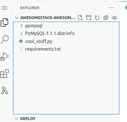 Lambda explorer with dependencies