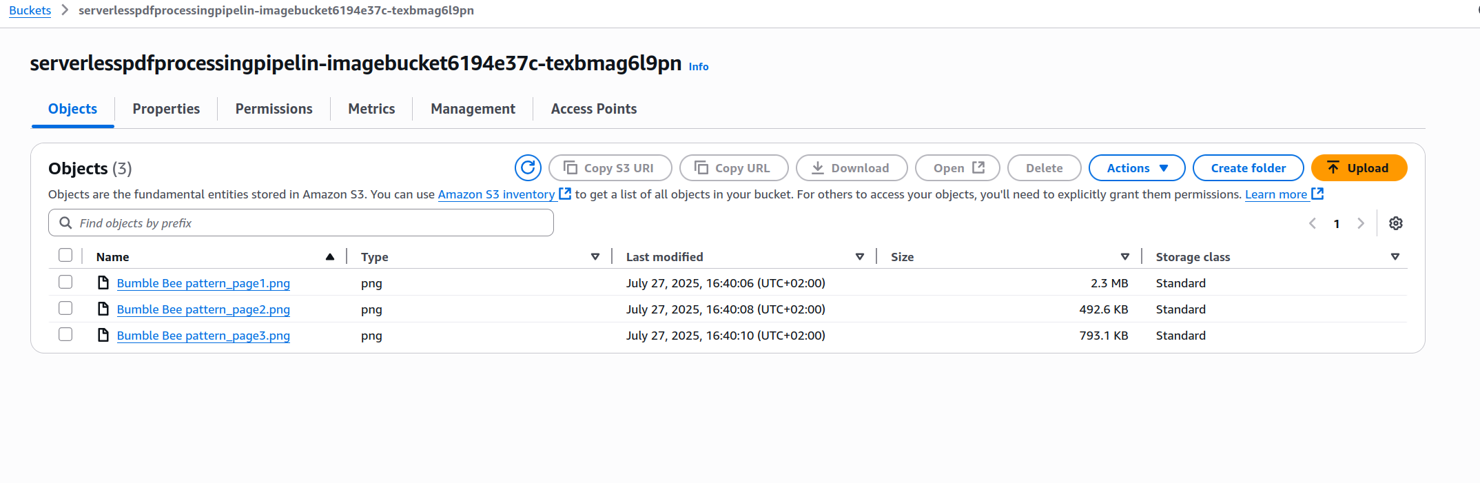 PDF Processing Image Bucket
